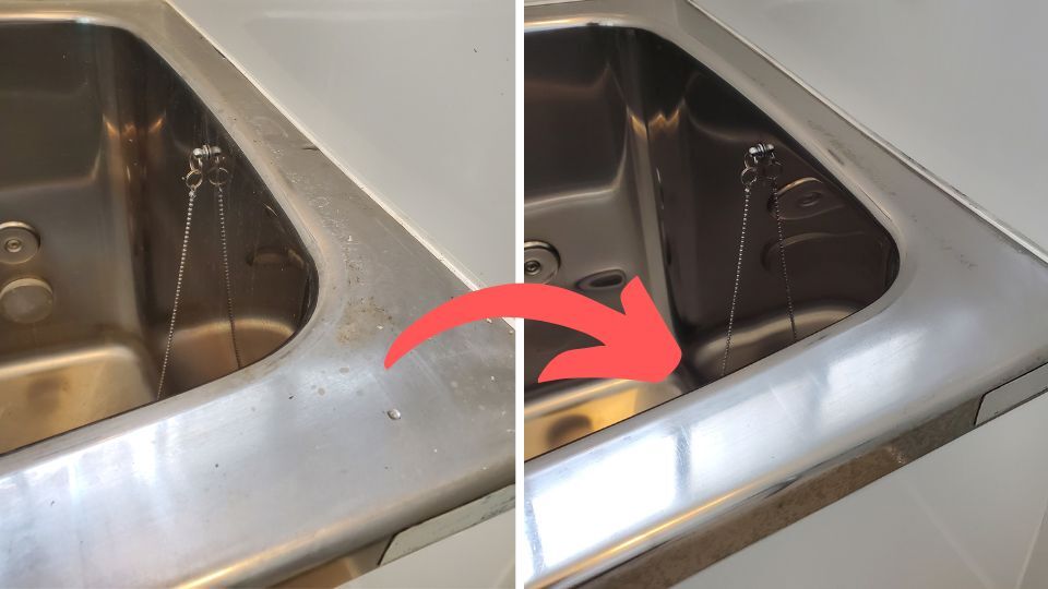 ステンレス浴槽磨き